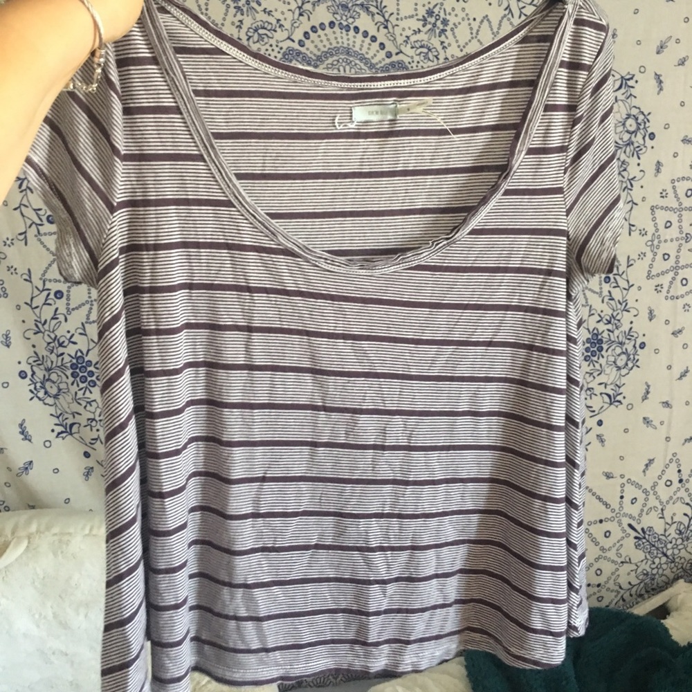 striped urban outfitters flowy t shirt